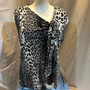 Elegant Animal Print Blouse